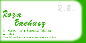 roza bachusz business card